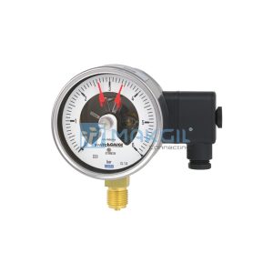 Đồng hồ đo áp suất ba kim tiếp điểm điện (Pressure Gauge with Switch Contact) hãng WIKA/Germany