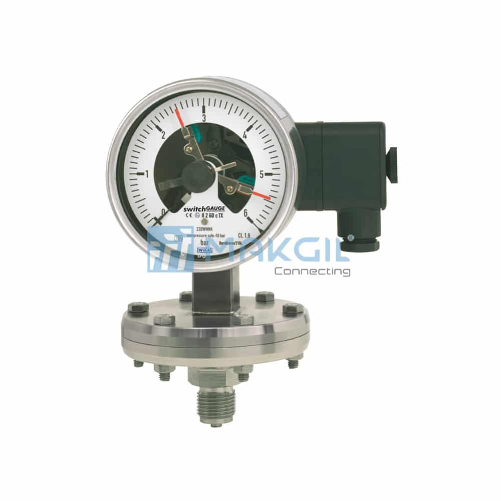 WIKA 432.36+8xx & 432.56+8xx_Đồng hồ chênh áp dạng màng tiếp điểm điện hãng WIKA/Germany