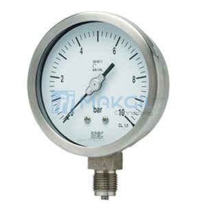 Đồng hồ đo áp suất dạng cơ (chân inox, mặt 100mm) hãng ITEC/Italy